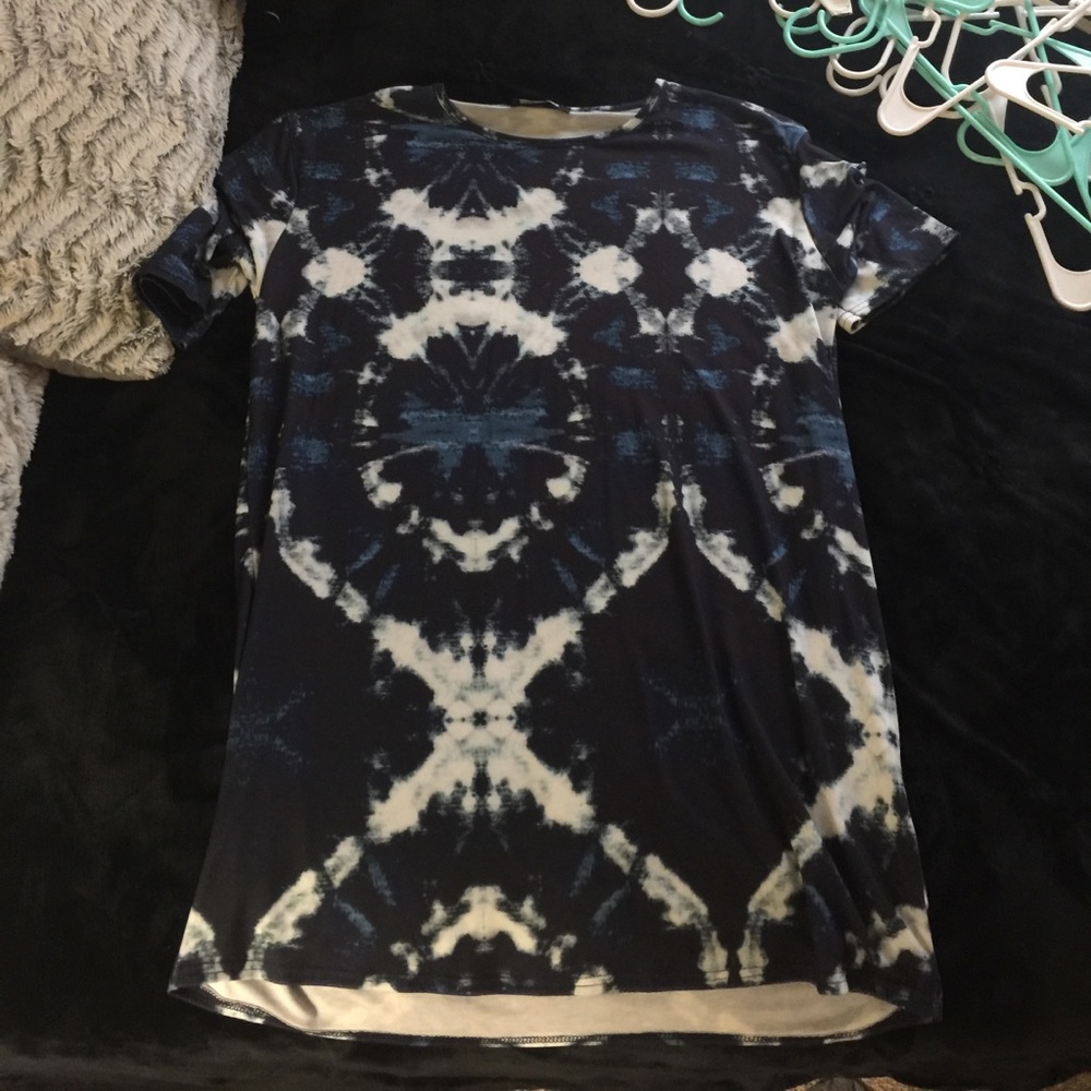 Missguided tie dye t shirt dress